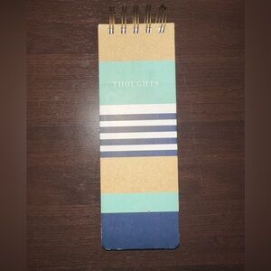 C.R. Gibson Striped Notepad with Gold Spiral Binding